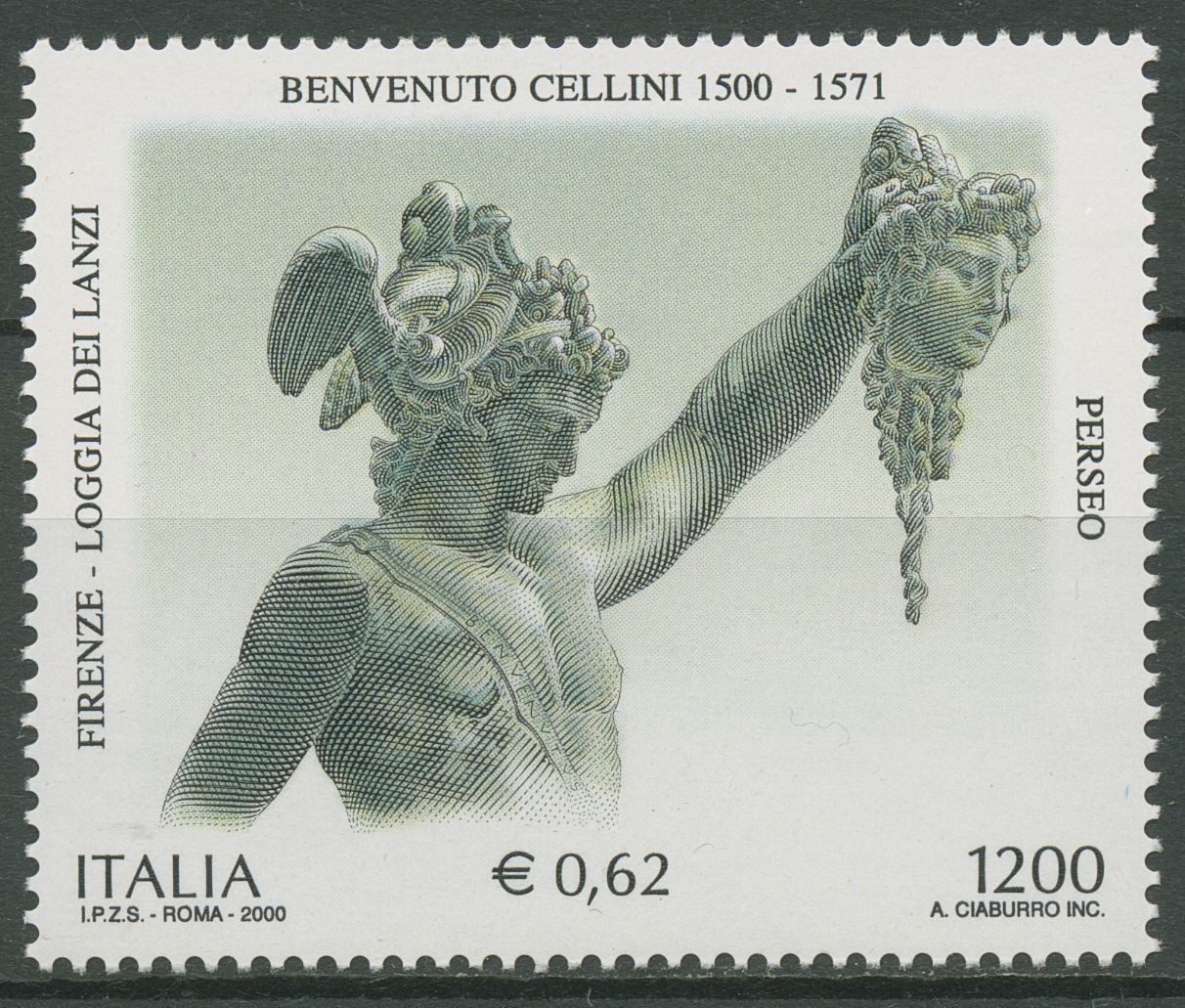 Italy 2000 Cultural Heritage Bronze Statue Perseus 2731 MNH
