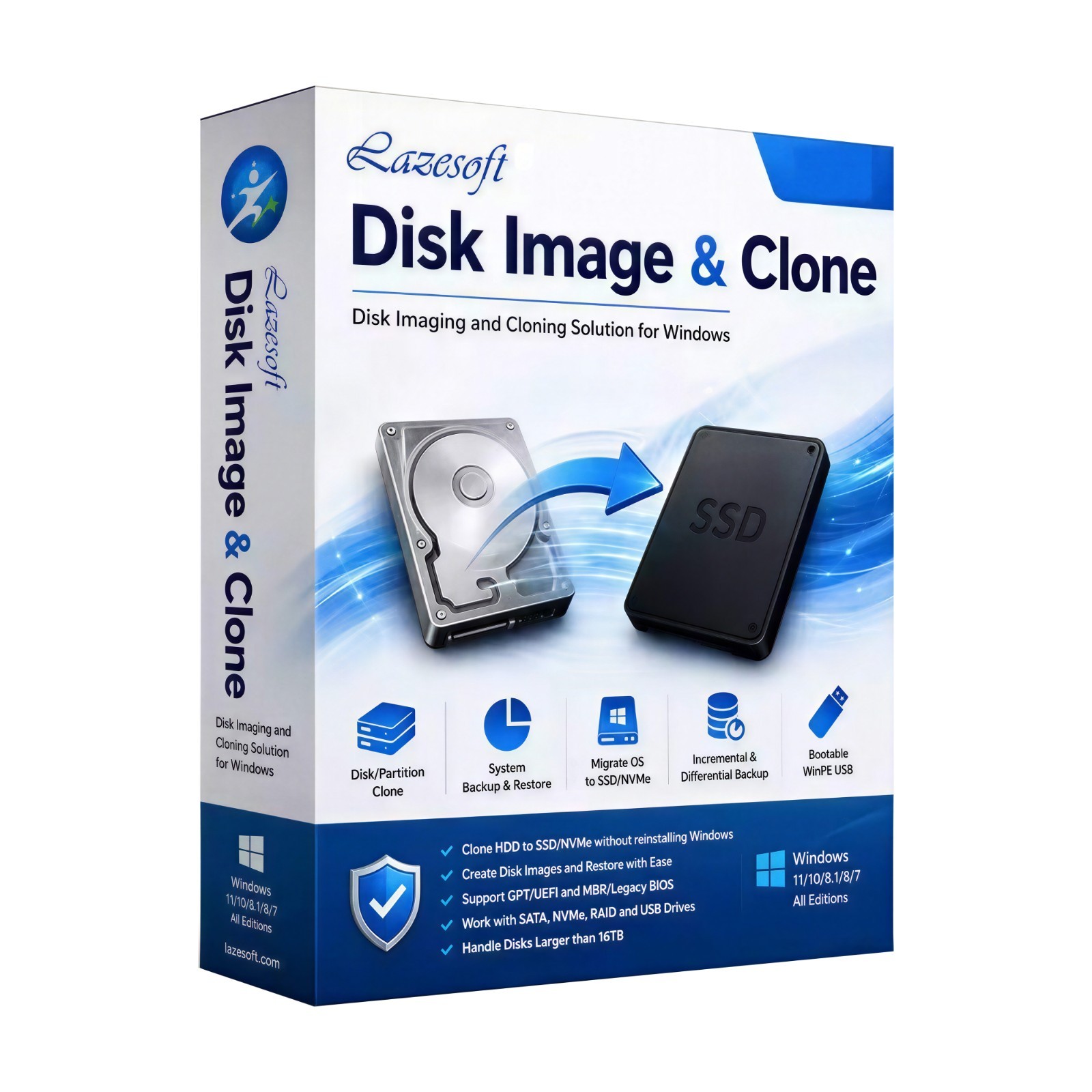 Lazesoft Disk Image & Clone Unlimited Edition Bootable DVD/USB