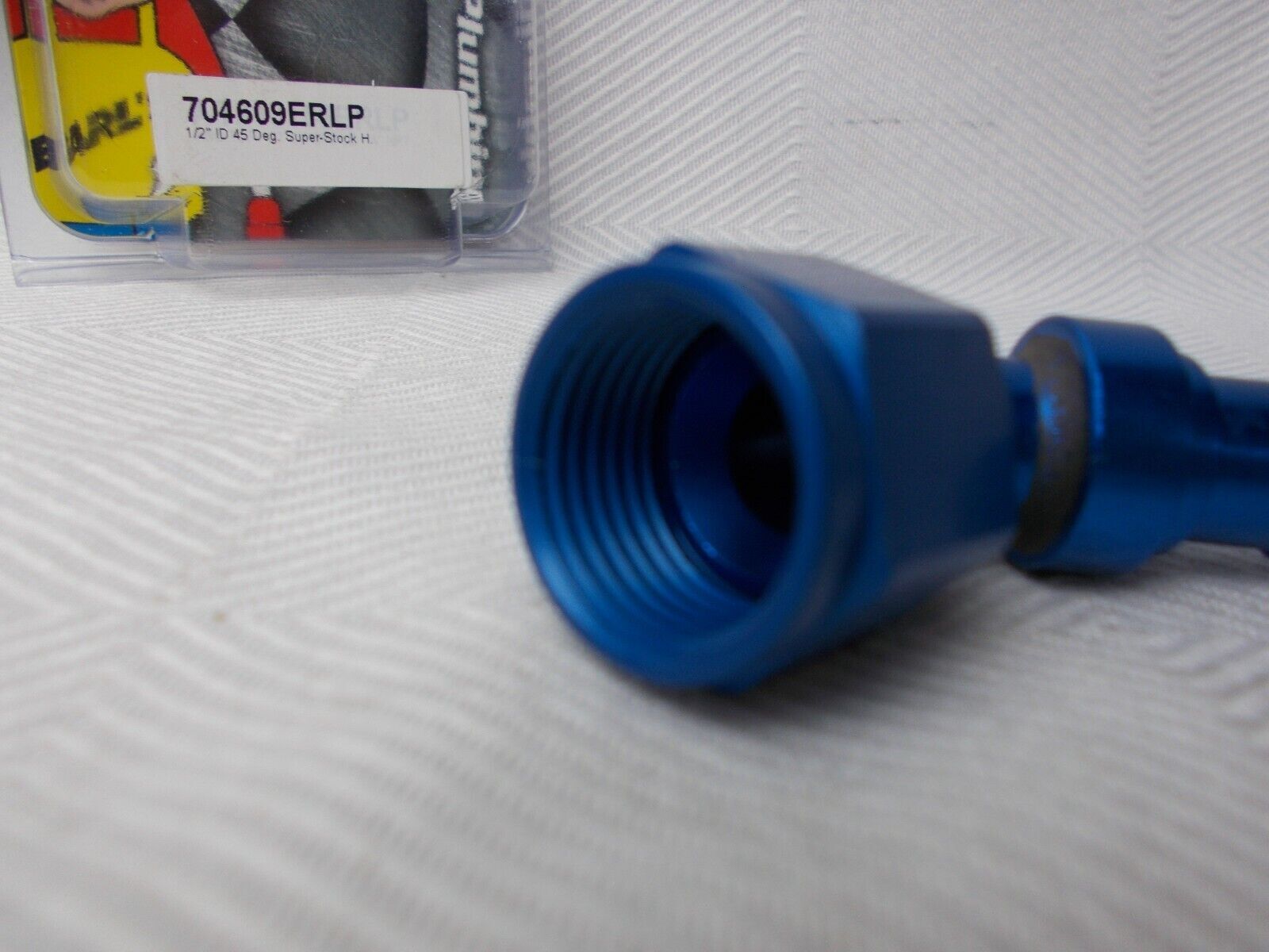 Hose Fitting 1/2" I.D. 45°-8 Crimp Super Stock Earls Performance 704609ERLP