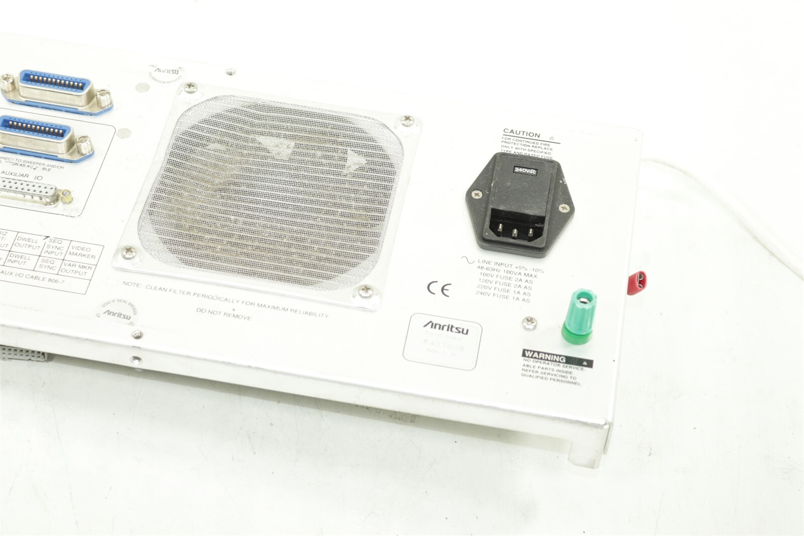 Anritsu 56100A Sealar Spectrum Analyzer Back Panel