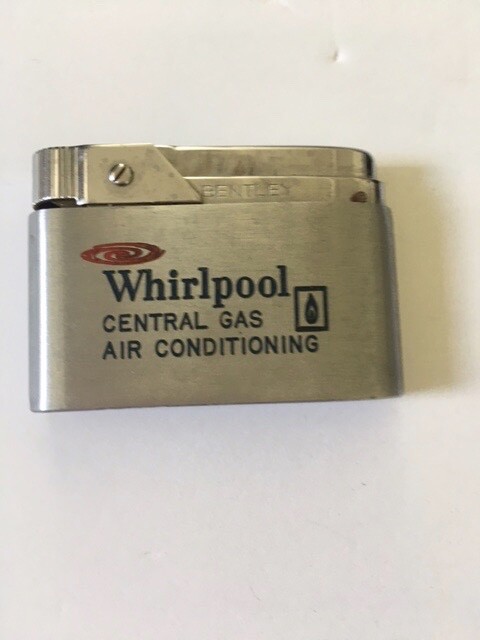Vintage Bentley  Lighter Advertising Whirlpool Silver Not Tested