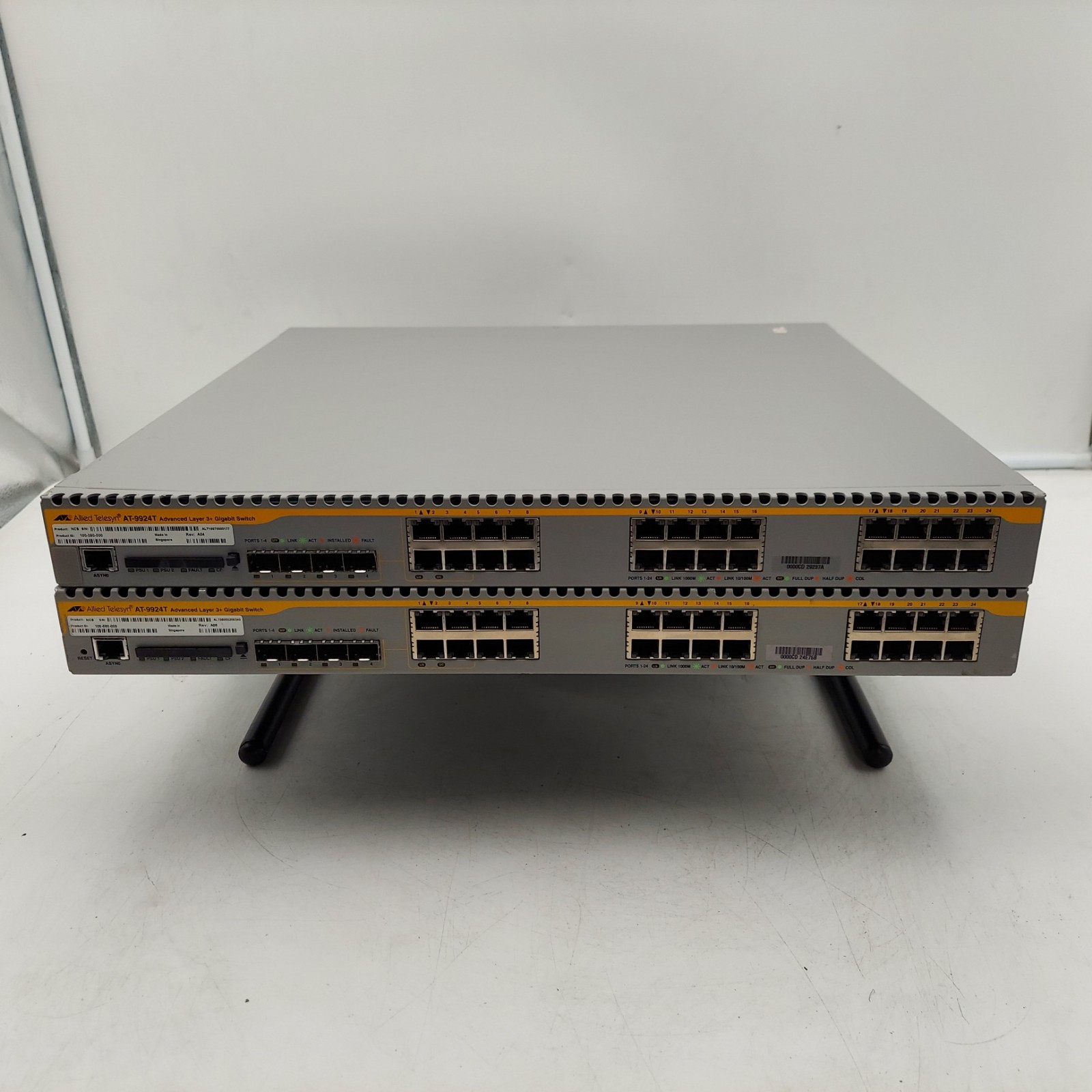 LOT OF 2 Allied Telesyn AT-9924T Advanced Layer 3+ Gigabit Switch