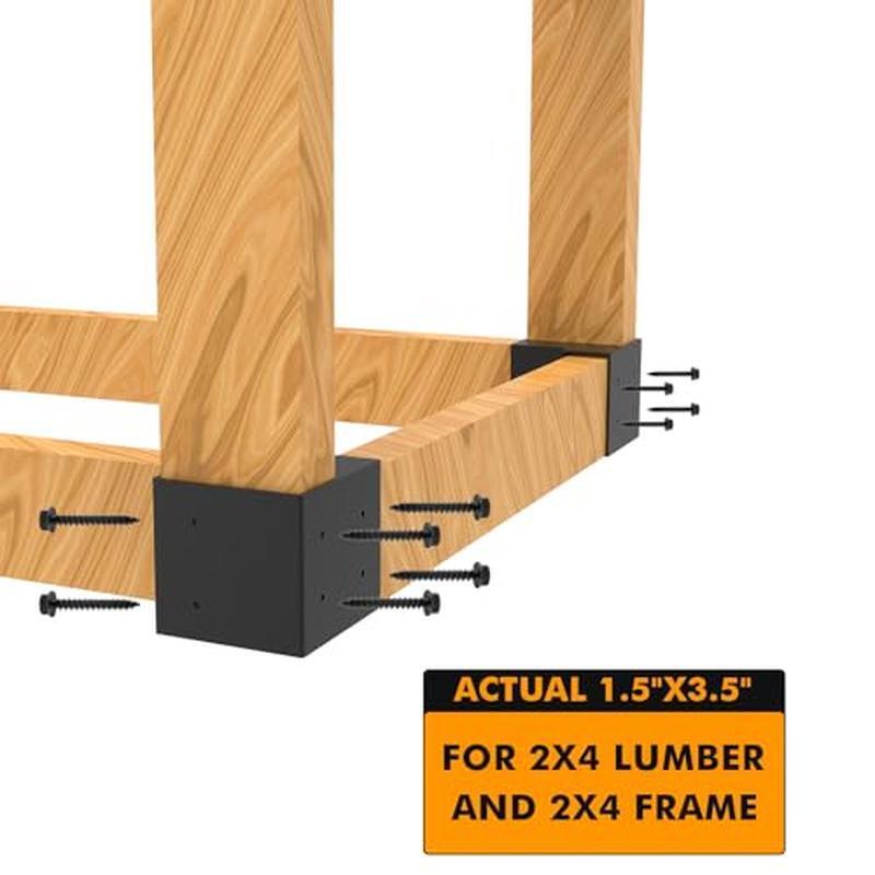 8 Pcs Heavy Duty Steel Workbench Brackets Kit 3 Way Corner Brackets DIY Projects