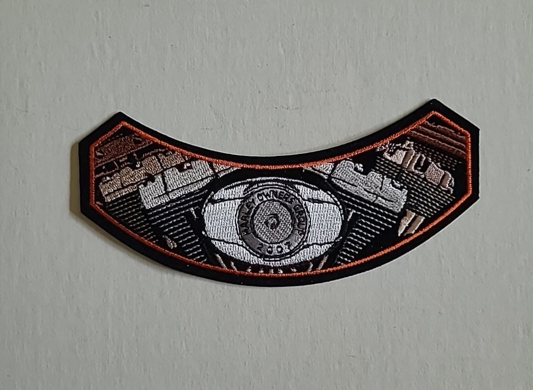 2007 Harley Davidson HOG Patch Owners Group 6in rocker engine imagery