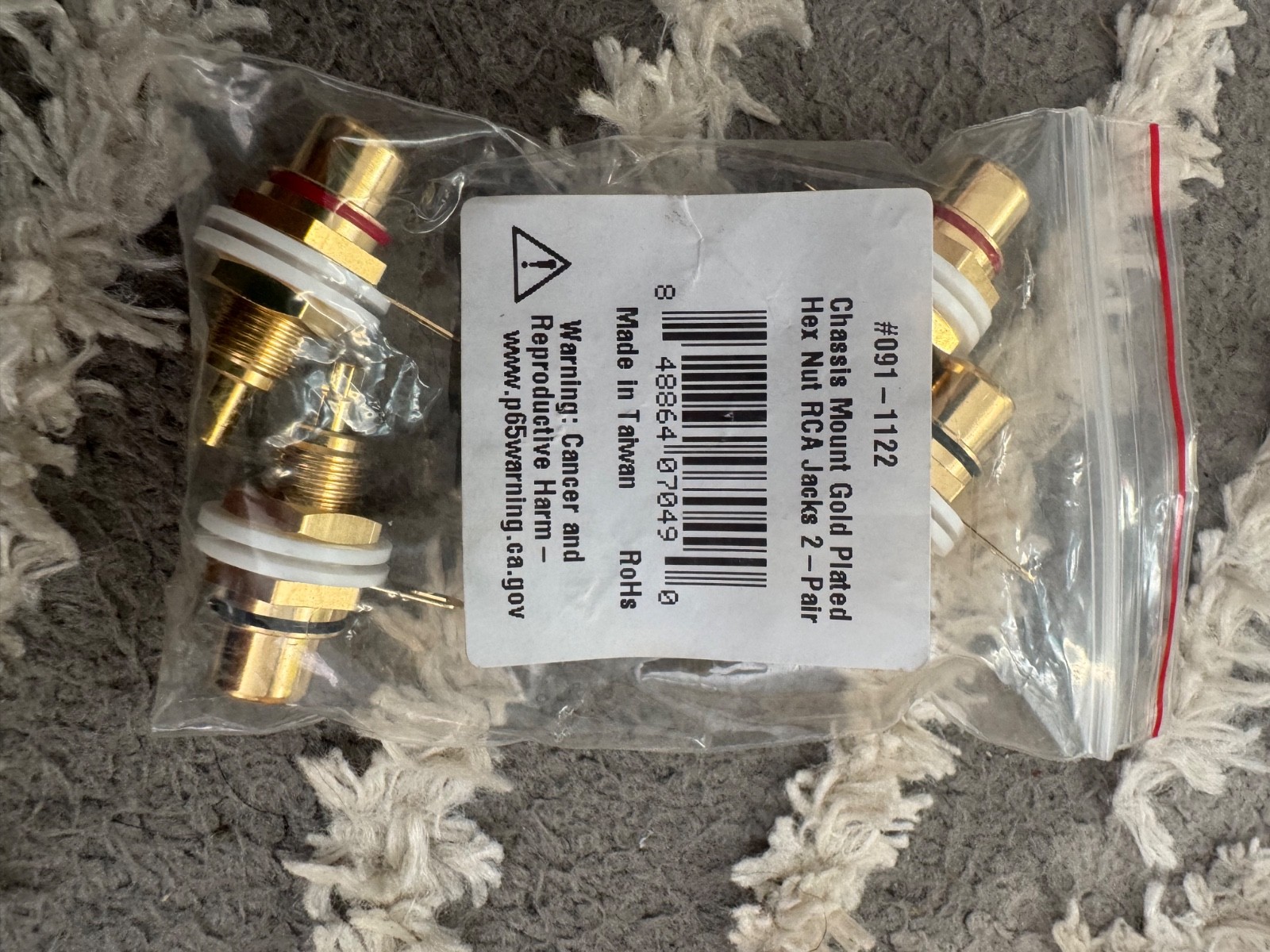 4Pcs HiFi Audio Gold Plated RCA Socket Phono Chassis Female Nut for Amp