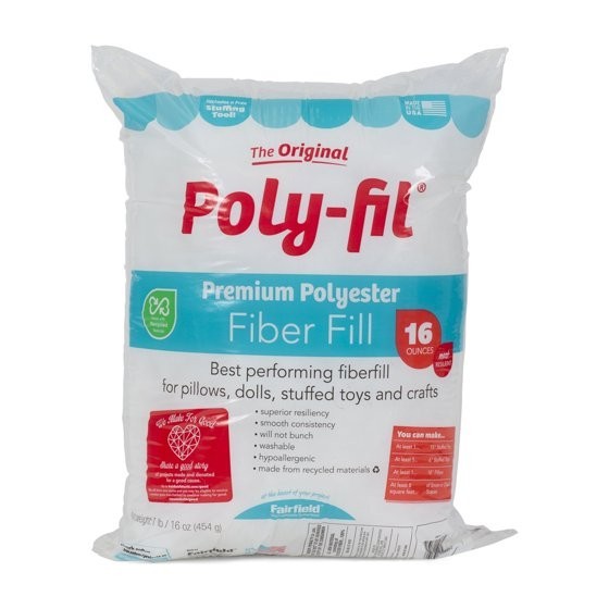 Fairfield World Poly-Fil Premium Polyester Fiber Fill, 16oz Bag, Pack Of One