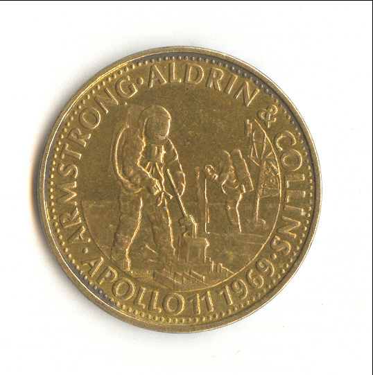 Armstrong & Aldrin & Collins APOLLO 11 1969 Memorable Shell Token