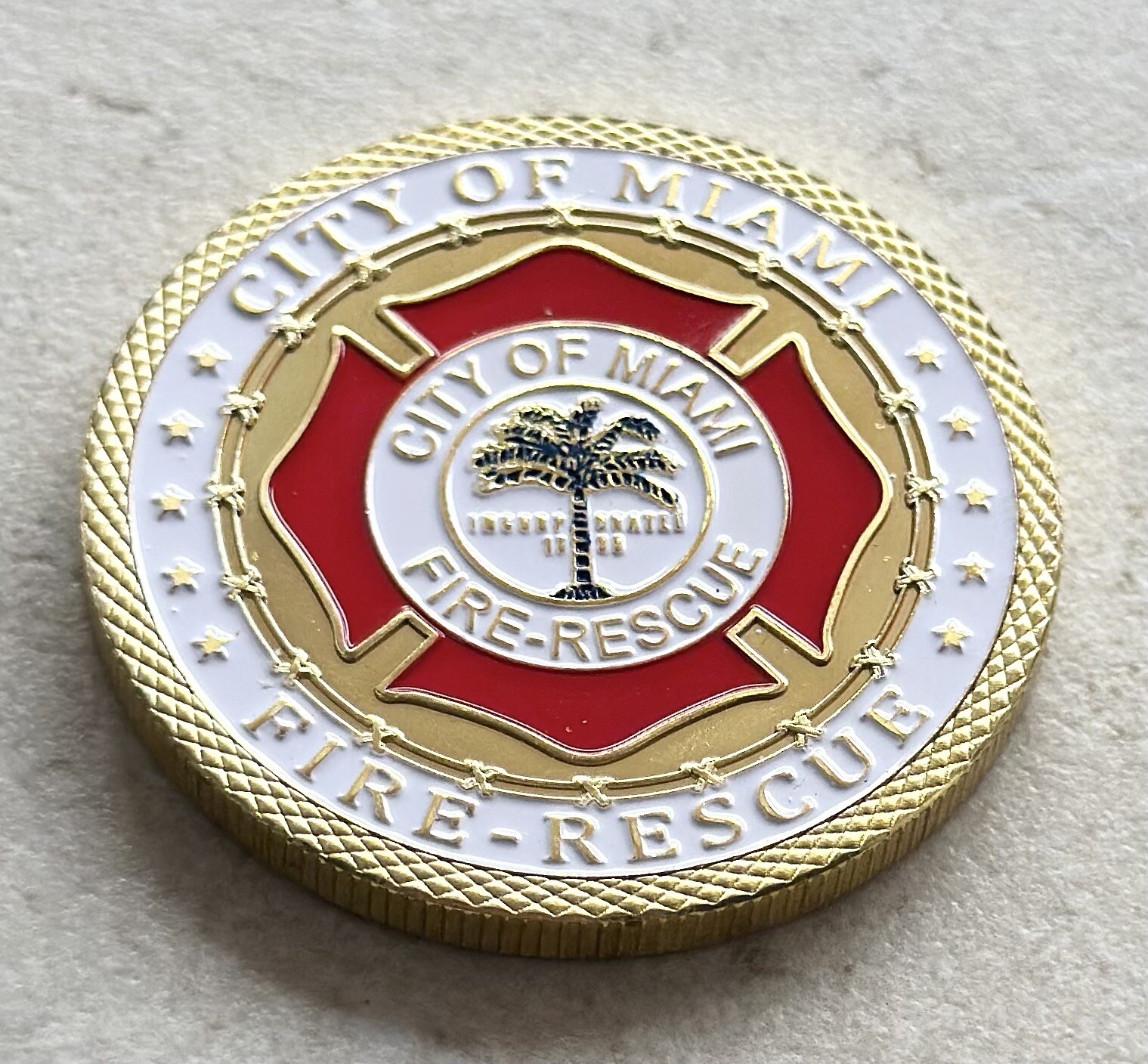 City Of MIAMI FIRE RESCUE Challenge Coin