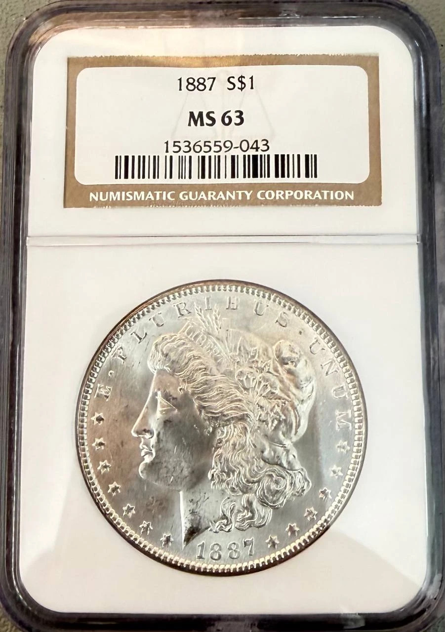 1887 Morgan Silver Dollar NGC MS-63