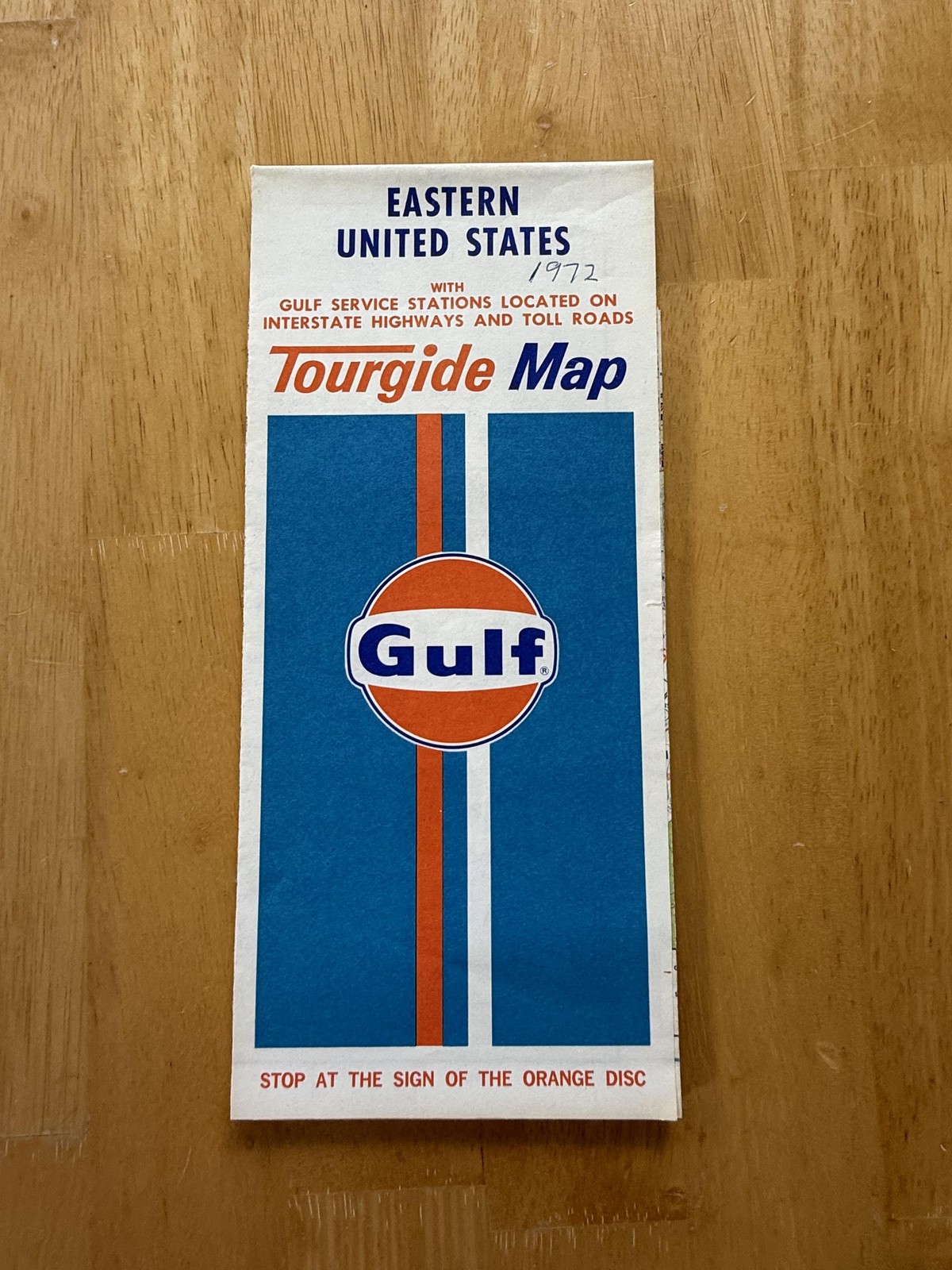 Vintage Gulf Eastern United States Highway Road Map Travel Tourgide Folded USA
