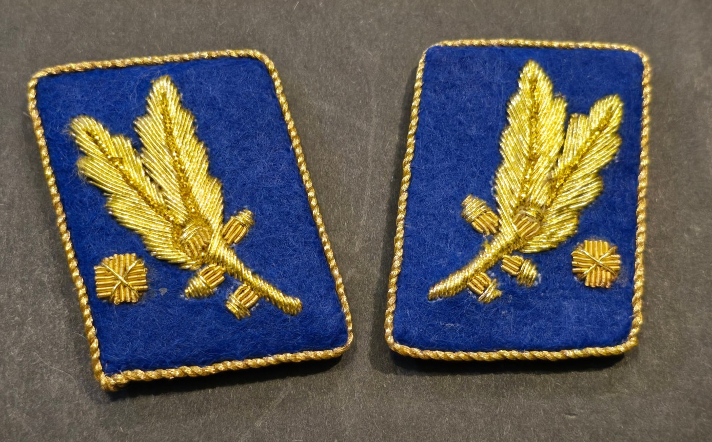 WW2 German Gold Oak Leaves Stormtroopers Brownshirts Military collar tabs w RZM
