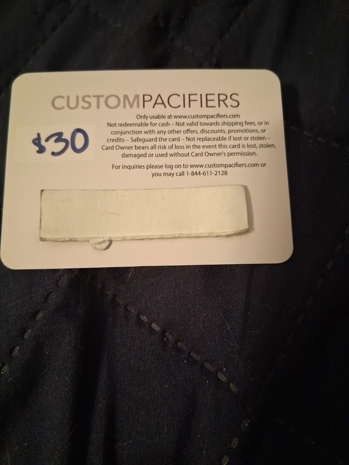 Custom Pacifiers $30 Gift Card, Baby, US Nationwide, No Exp.