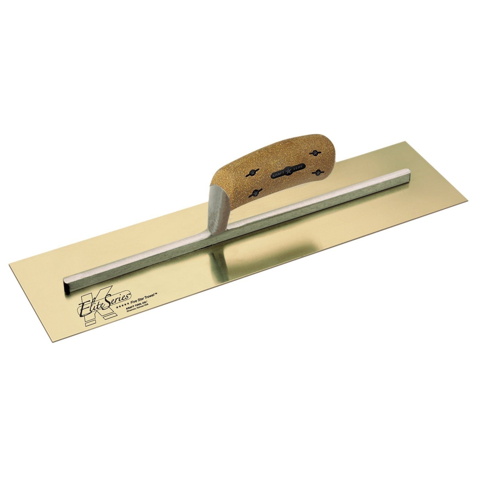 Kraft CFE549K 20"x5" Elite Five Star Golden SS Cement Trowel – Cork Handle