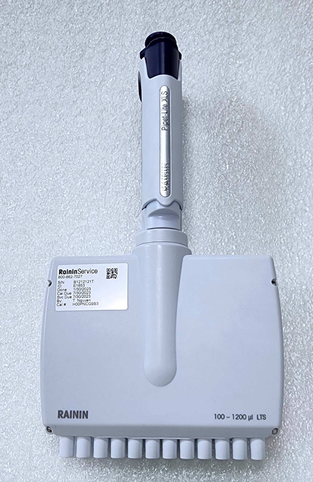 Mettler Toledo Rainin 12 Channel Pipette Lite XLS 100-1200uL | LTS L-1200