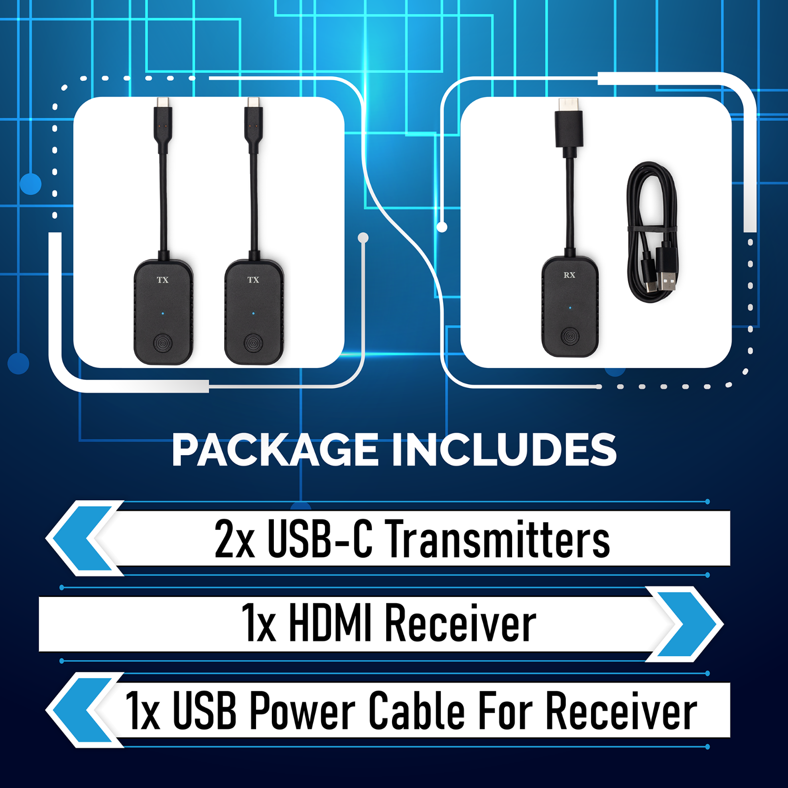 ClearClick Present+Share USB-C Wireless Presentation System Video Transmitter