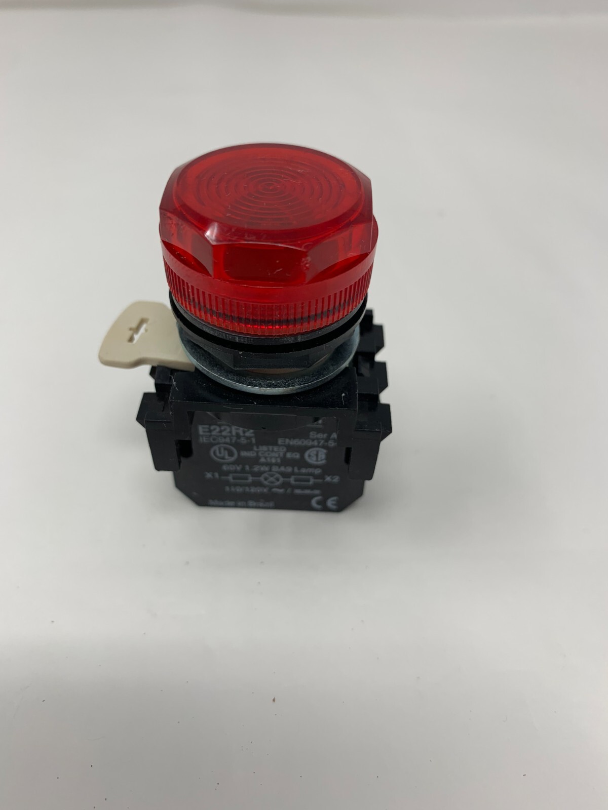 Eaton Cutler-Hammer E22R2 Panel Mount Indicator Resistor 120V w/Red Lens