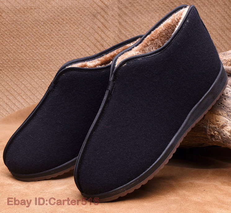 Warm Cotton Slippers Shaolin Monk Winter Kung Fu Wing Chun Training Shoes