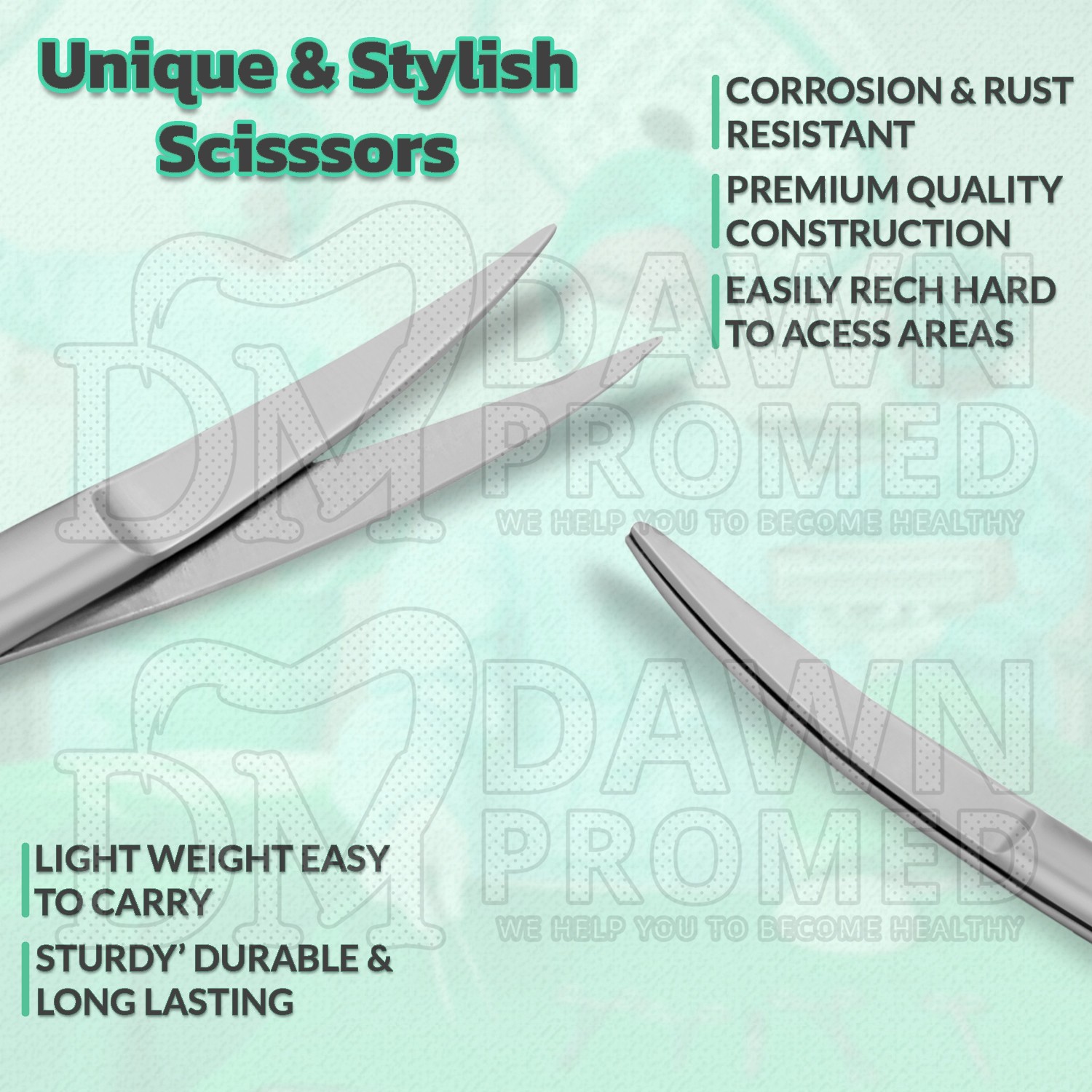 Iris Scissors 4.5″ Curved Round Pattern Dental Veterinary Surgical Instruments