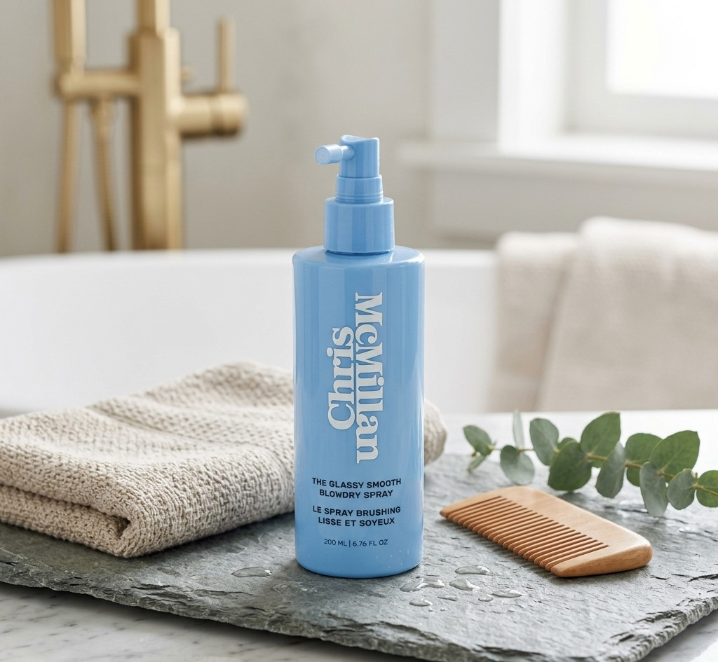Chris McMillan Glassy Smooth Blowdry Spray Heat Protectant Frizz Control 6.76oz