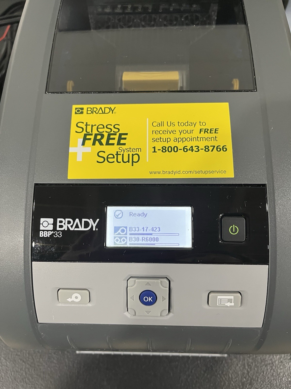Brady BBP33 Industrial Label Printer Very Low Use Tested See Print Test