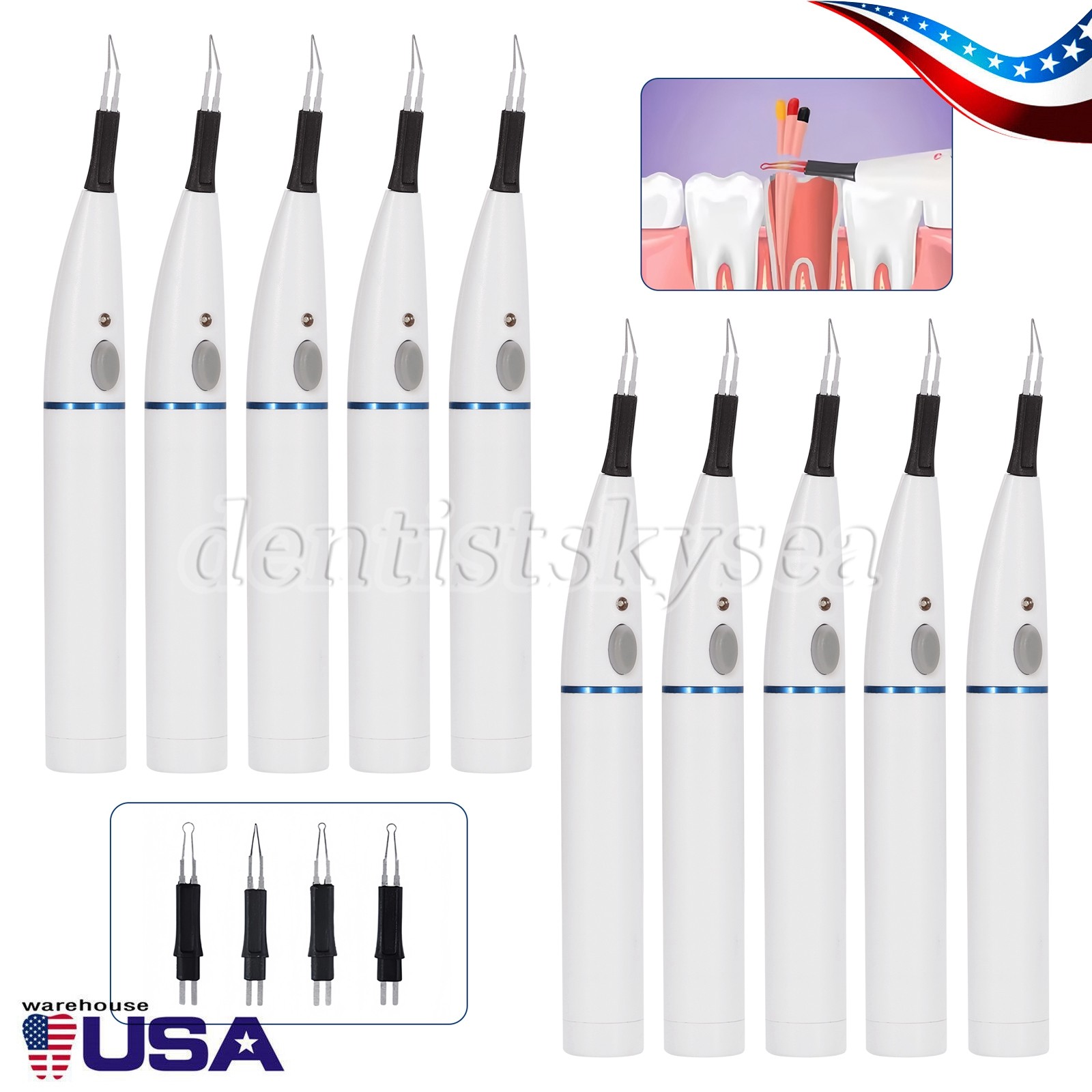 1-10 Dental Wireless Endo Gutta Percha Gum Cutter Obturation System Heated Tip