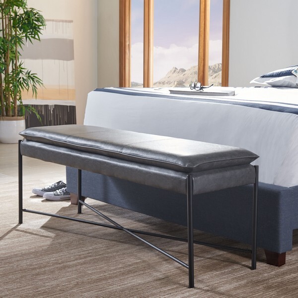 Safavieh KARA CUSHIONED X BENCH, Reduced Price 2172757408 BCH6402A