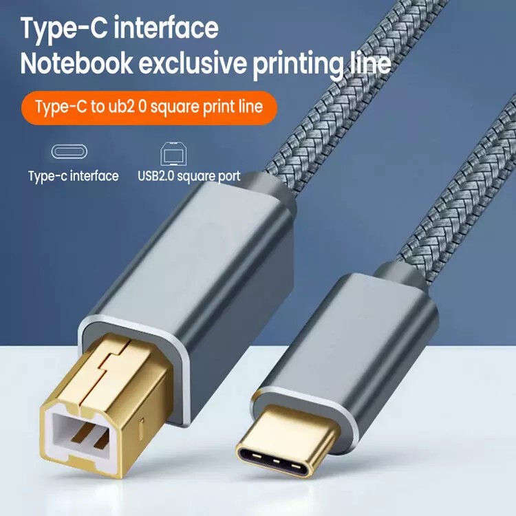 3FT/5FT/10FT USB B to USB C Printer Cable Type C Cord for Digital Piano MIDI