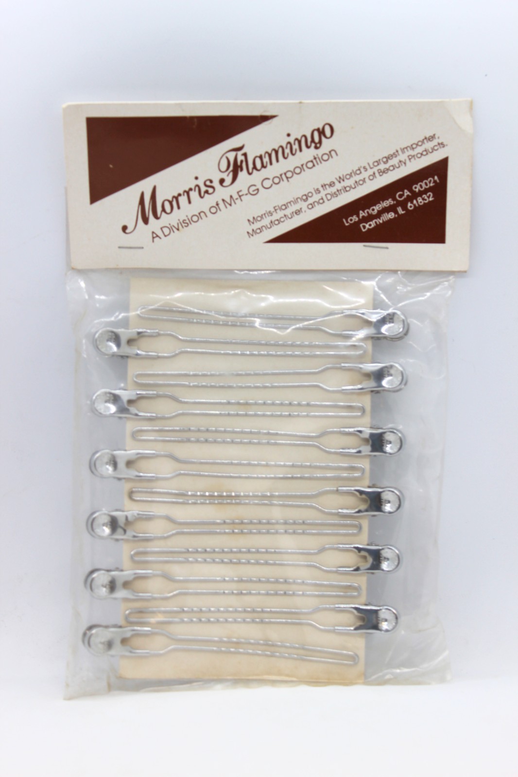 Vintage Morris Flamingo Metal Hair Clips – Pack of 10 – NOS