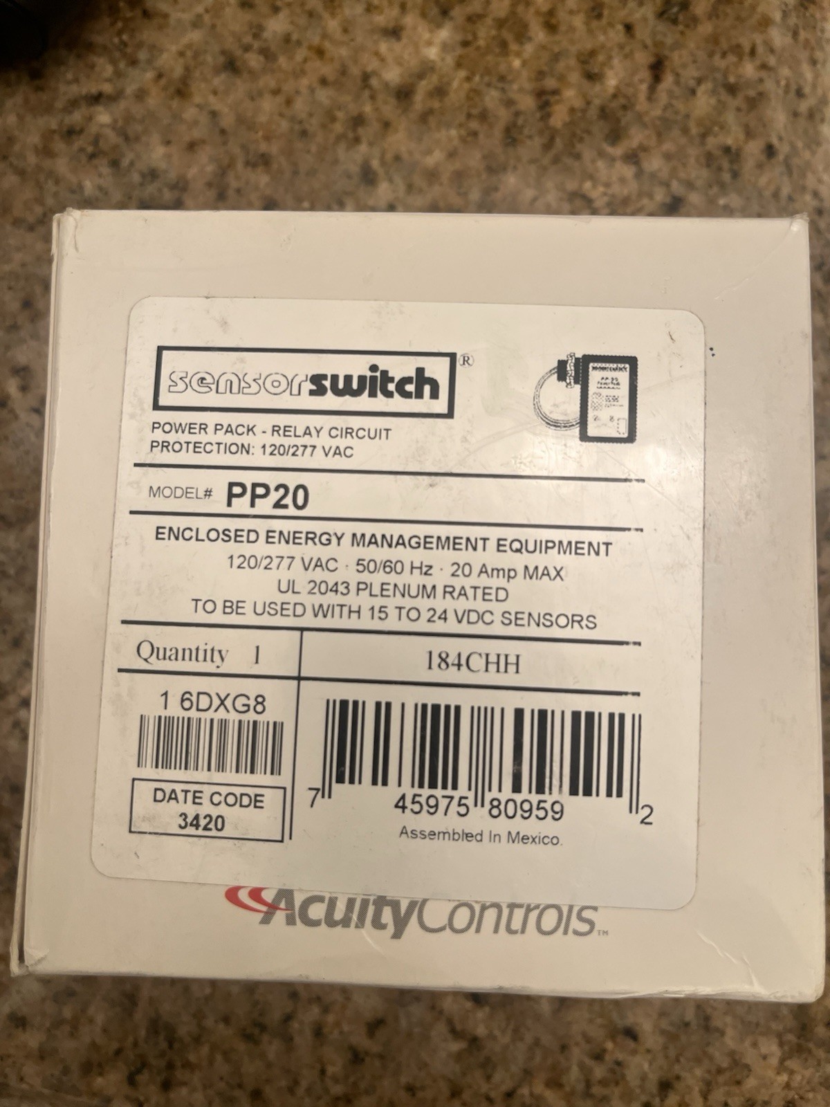 SensorSwitch Powder Pack PP20 Relay Circuit Protection 120/277V Genuine OEM