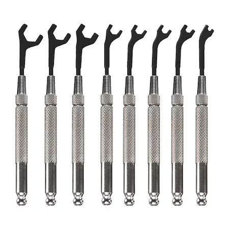 Moody Tool 58-0151 Open End Wrench Set, 30 Deg, 5/64-5/16, 8Pc