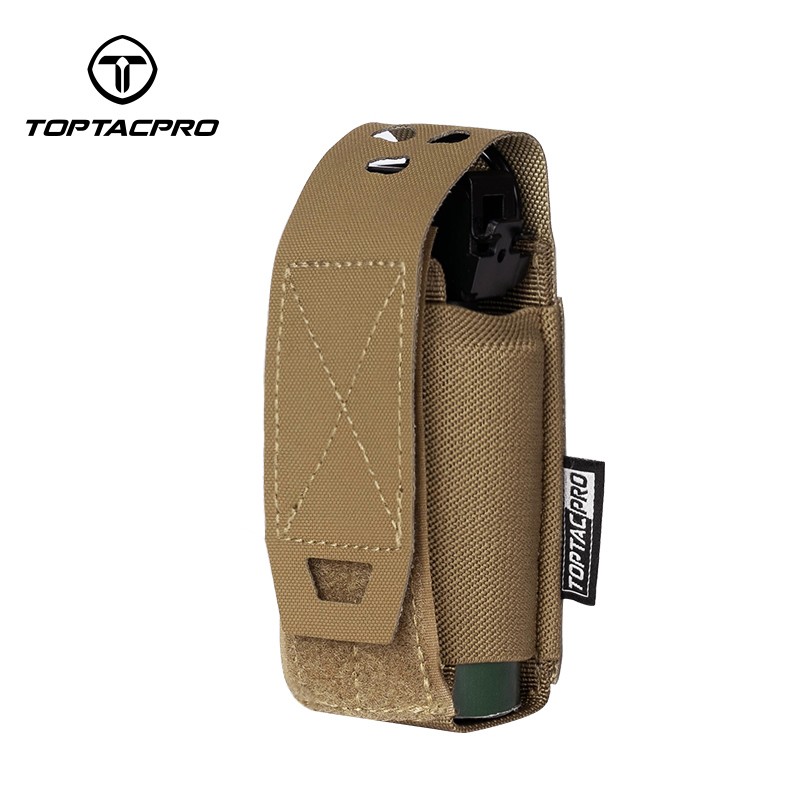 TOPTACPRO Tactical Flashbang Pouch Tool Bag Carrier Modular MOLLE Airsoft Gear