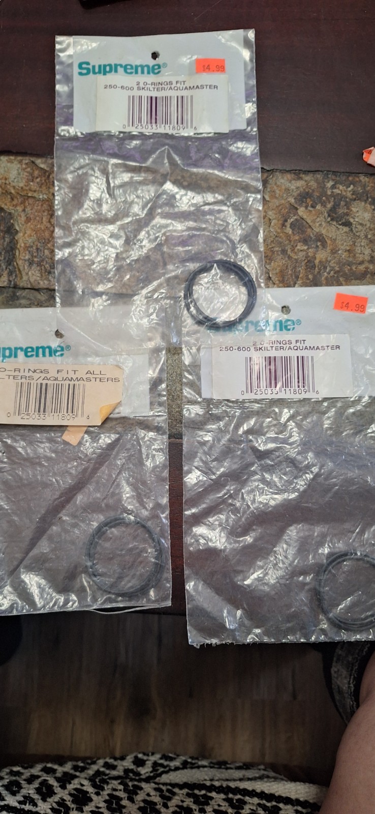 2 O-rings fit 250-600 skilter/aquamaster lot of 3