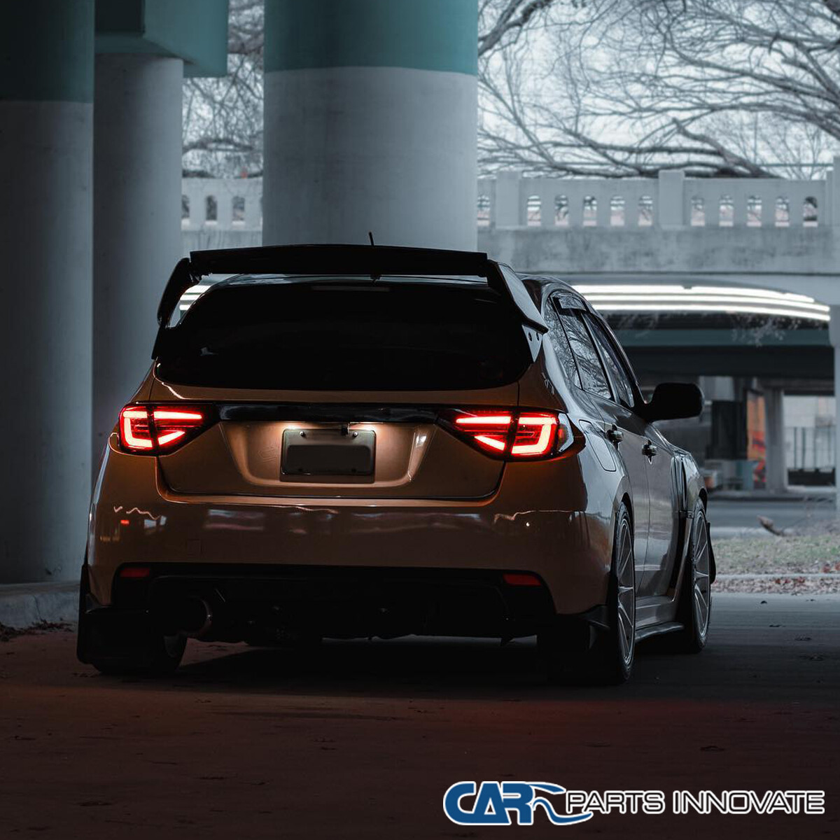 For Smoke 2008-2014 Subaru Impreza WRX Hatchback LED Sequential Tube Tail Lights