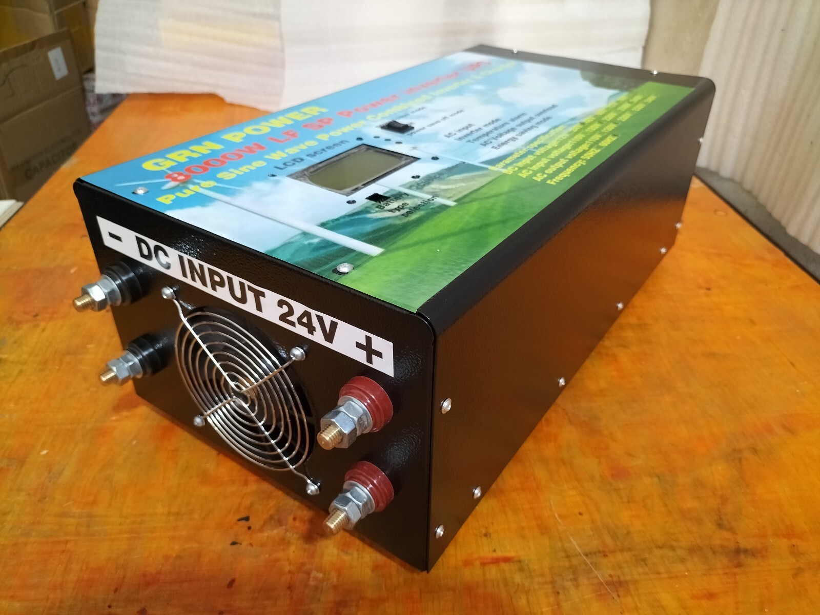 Off Grid 8000W LF Pure Sine Wave Power Inverter DC 24V-AC 110V/220V/charger/LCD