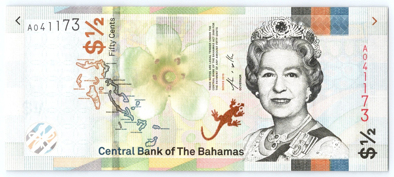 Bahamas - 1/2 Dollar (50 Cents) - 2000 - WPM# A041173