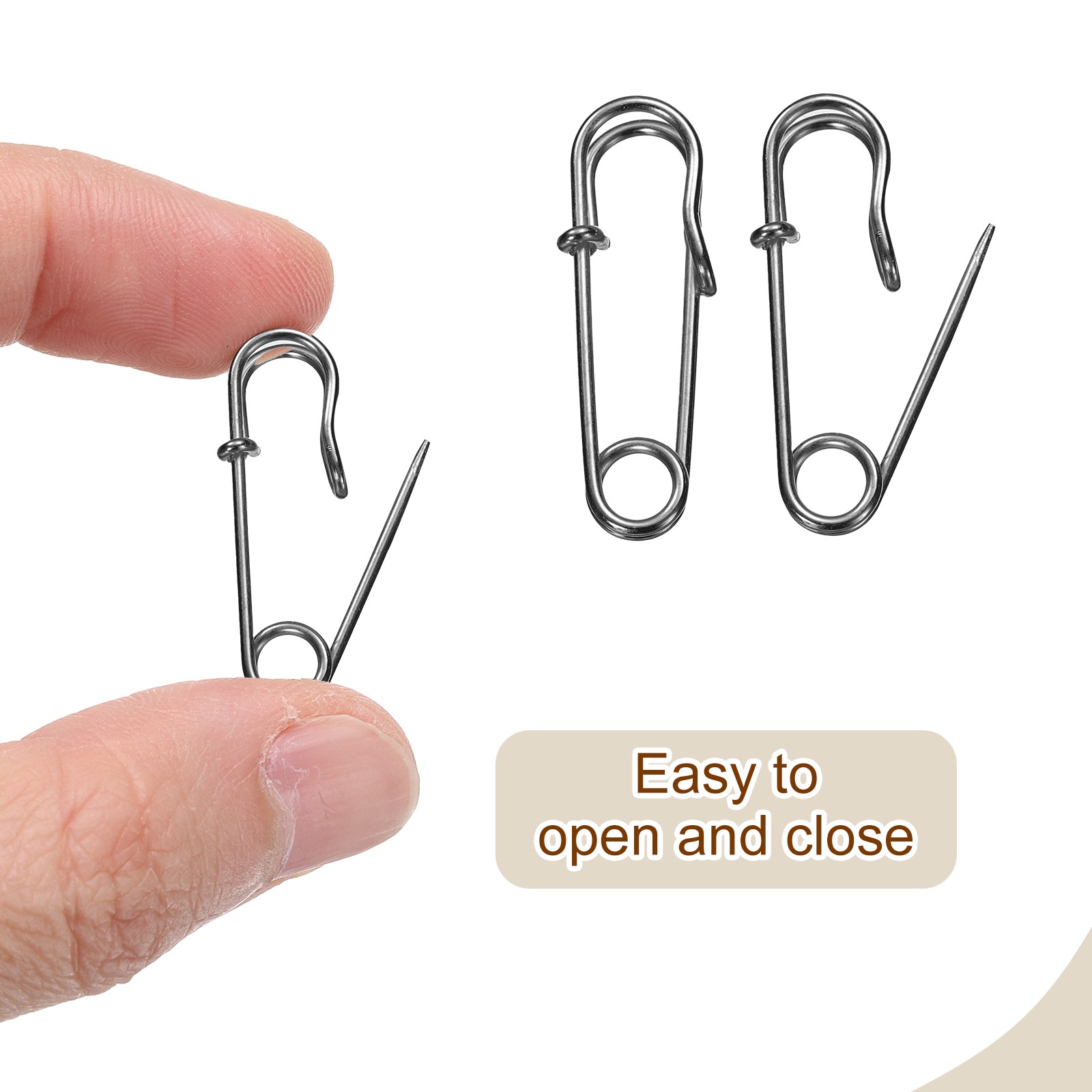 20pcs Safety Pins 27mm Electroplated Large Safety Pin for Clothes Gunmetal