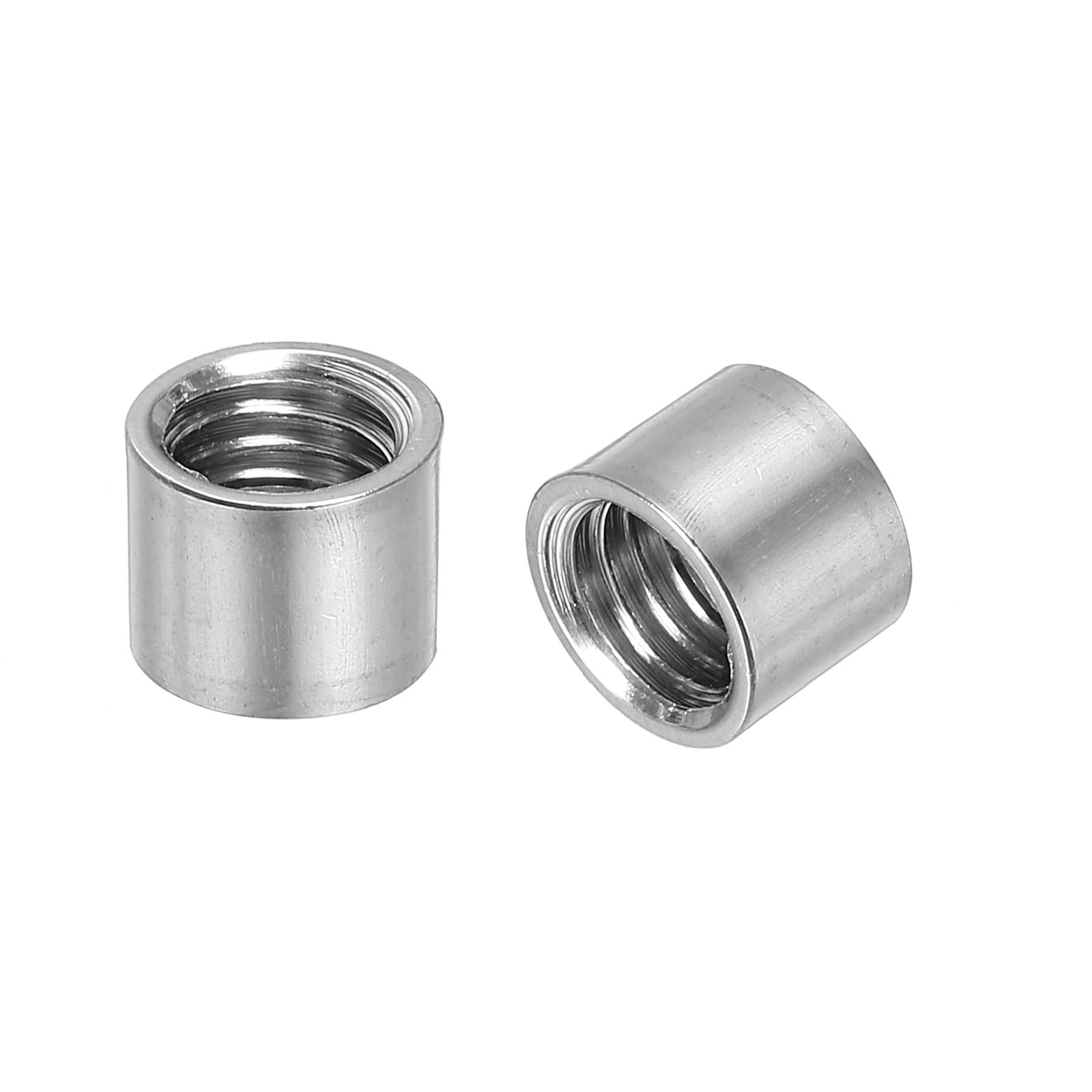 6Pcs Round Connector Nuts, M8x10x12mm Coupling Nut Sleeve Rod Bar Stud Nut