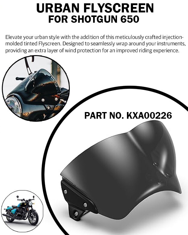 "URBAN FLYSCREEN" FIT FOR ROYAL ENFIELD SHOTGUN 650