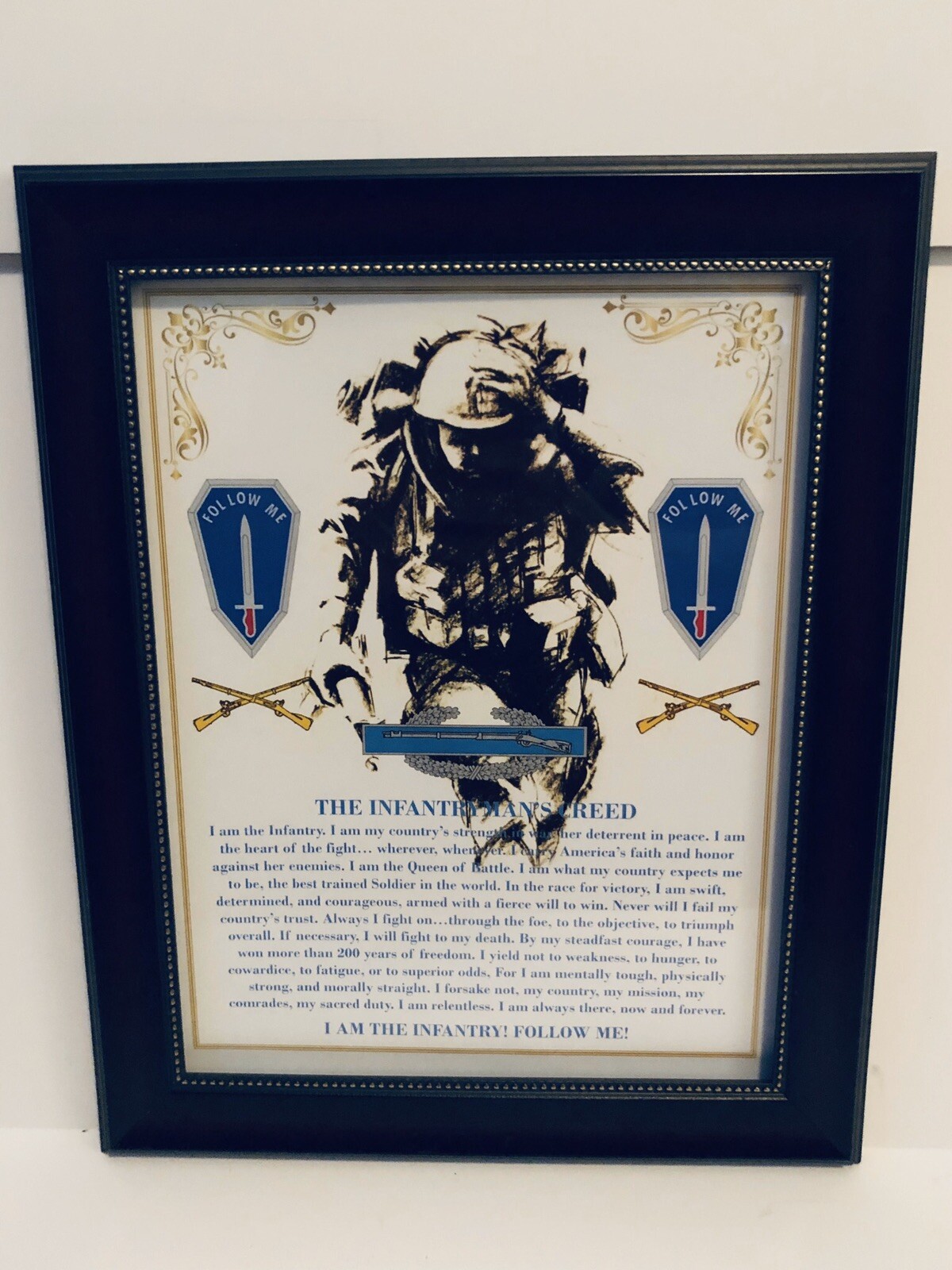 THE INFANTRYMAN'S CREED (8 1/2 X 11) CERTIFICATE PRINT