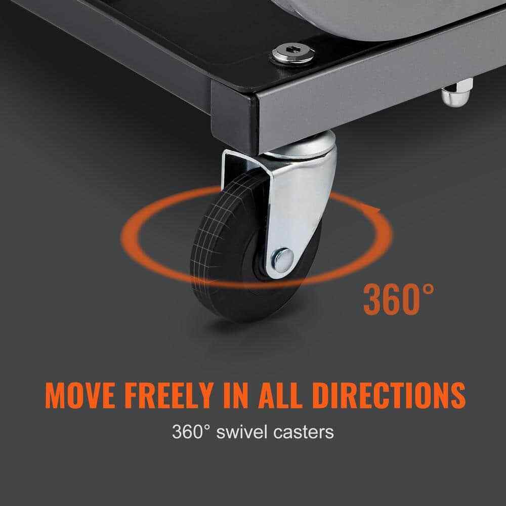 Garage Shop Stool 250 Lbs. Load Mechanic Creeper Seat with 4 360° Casters under