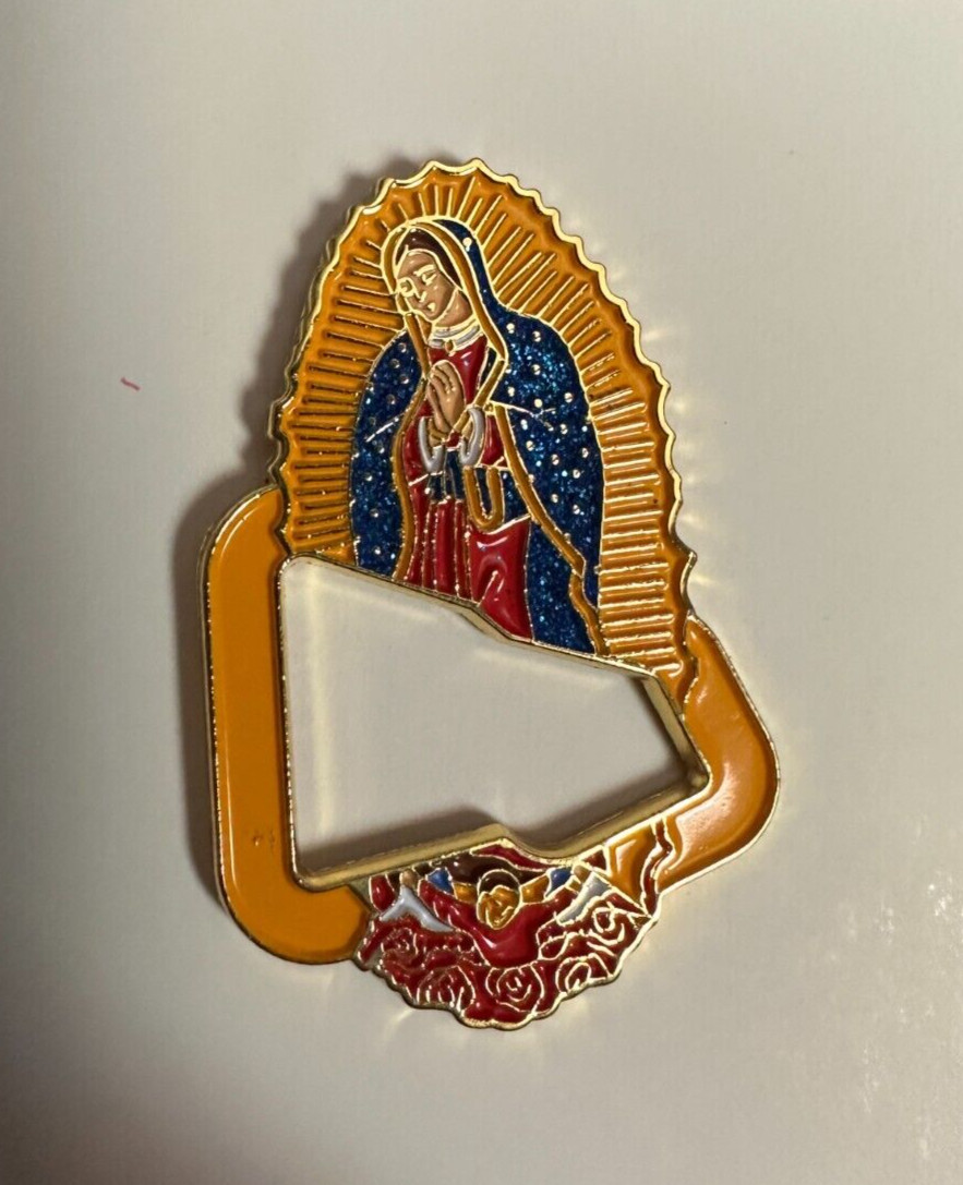 Virgen de Guadalupe Virgin Mary Religious Metal Enamel Pin for Hats Fitted Era