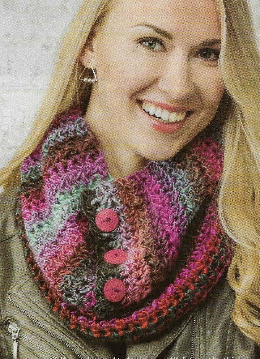 DUO COWL SCARF WOMEN'S CROCHET PATTERN INSTRUCTIONS