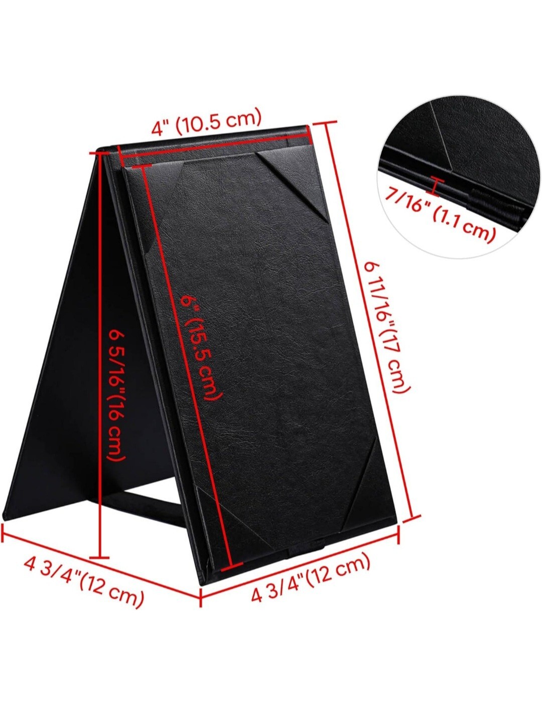 4x6inches 10pc Double-Sided Menu A-Frame Holder Table Tent Restaurant Cafe Black