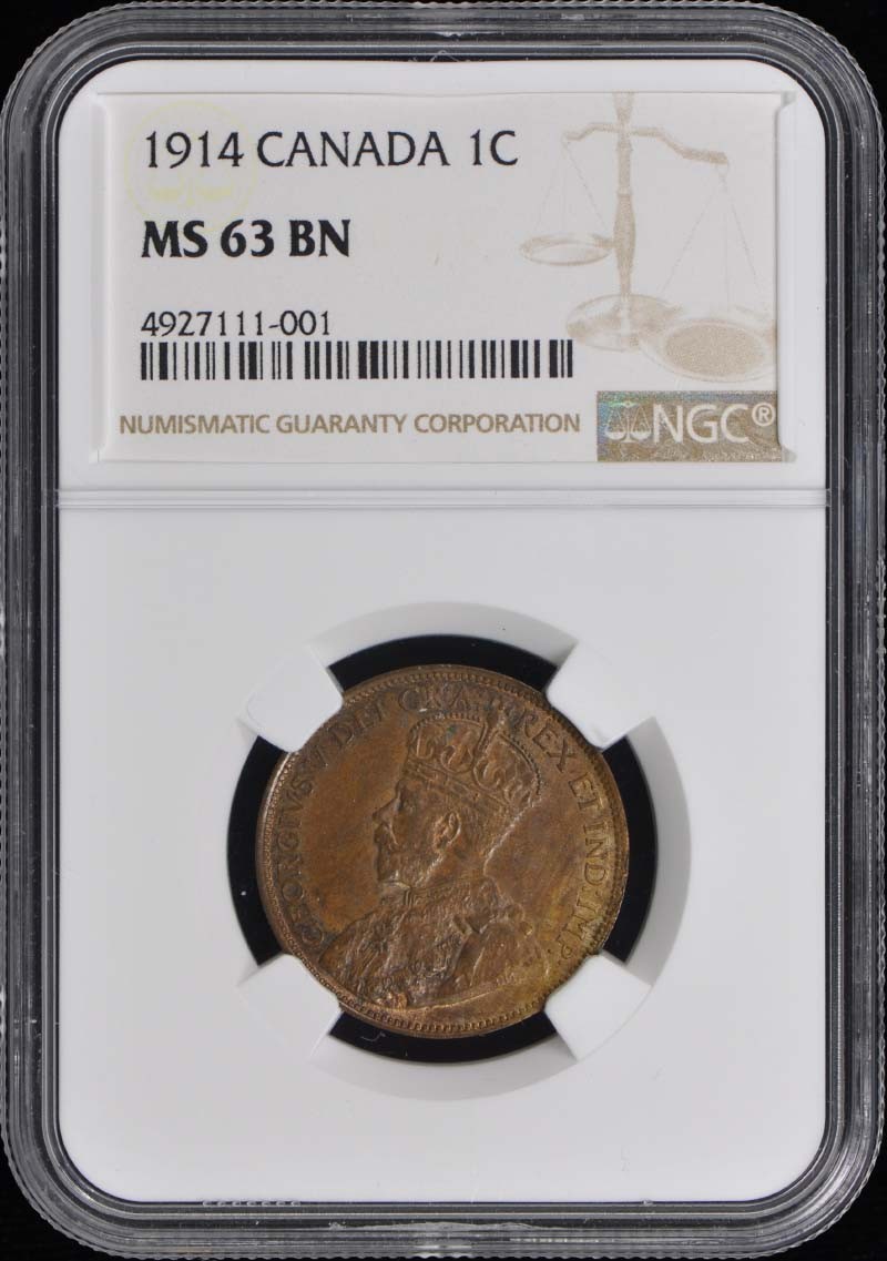 1914 CANADA 1C NGC MS63BN