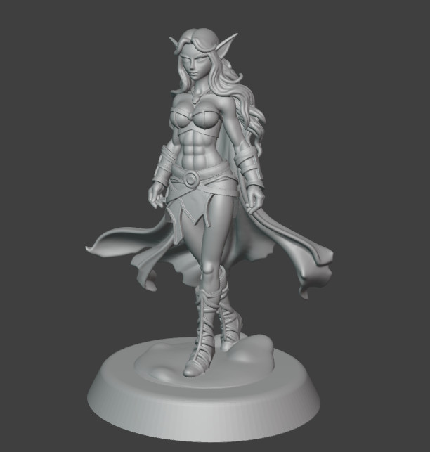 Elf Cleric TTRPG 32mm miniature Hero RPG Wargaming Spirit DND D&D Warrior 28mm