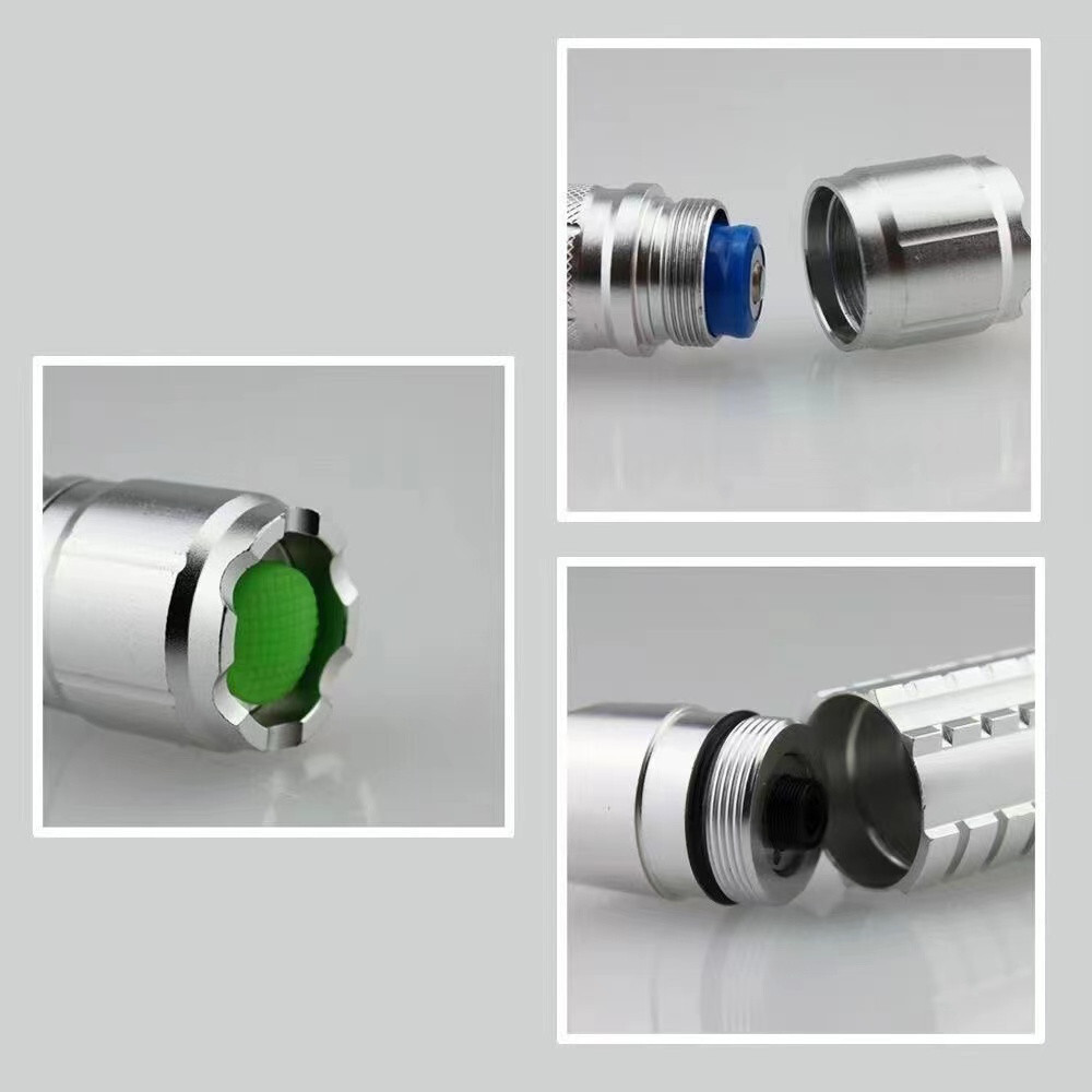 Green Laser Pointer Adjustable Focus 520nm Visible Laser Sight Flashlight