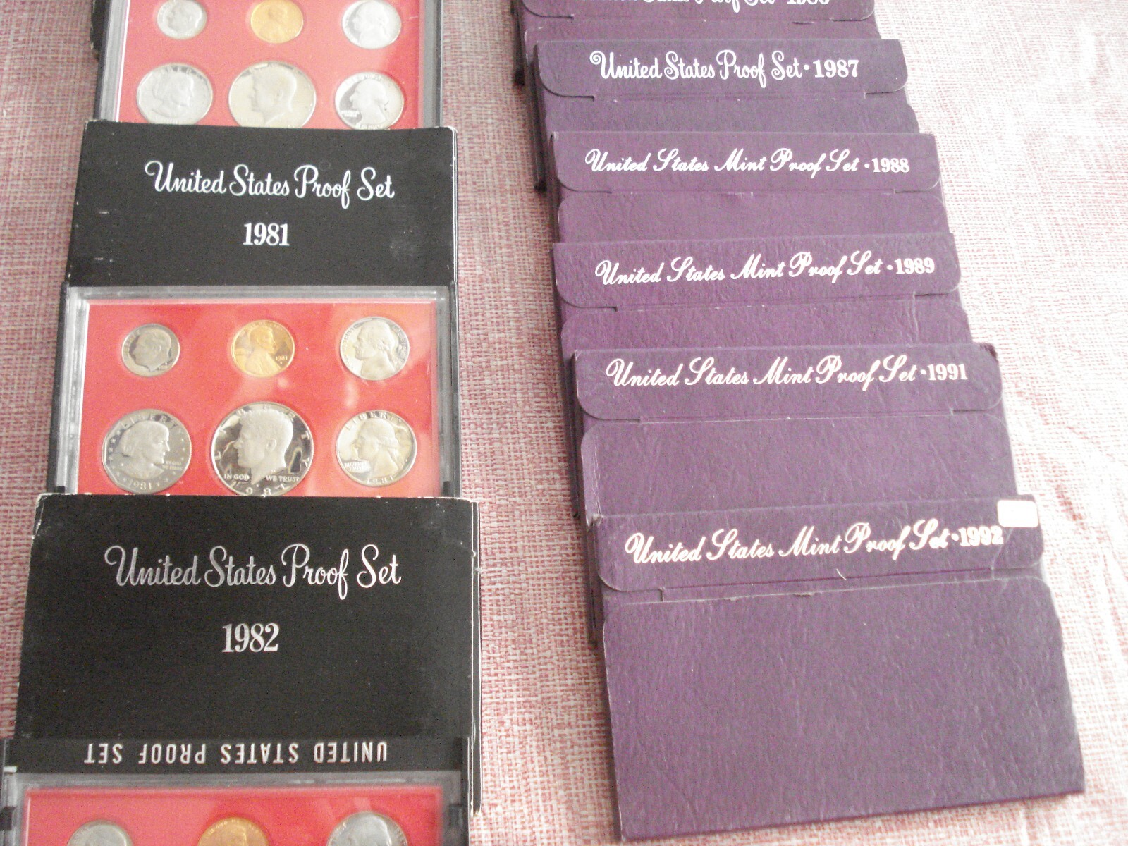 20 BU US MINT PROOF SETS, SOME UNOPENED, ALL SEALED IN CASES, NICE!!
