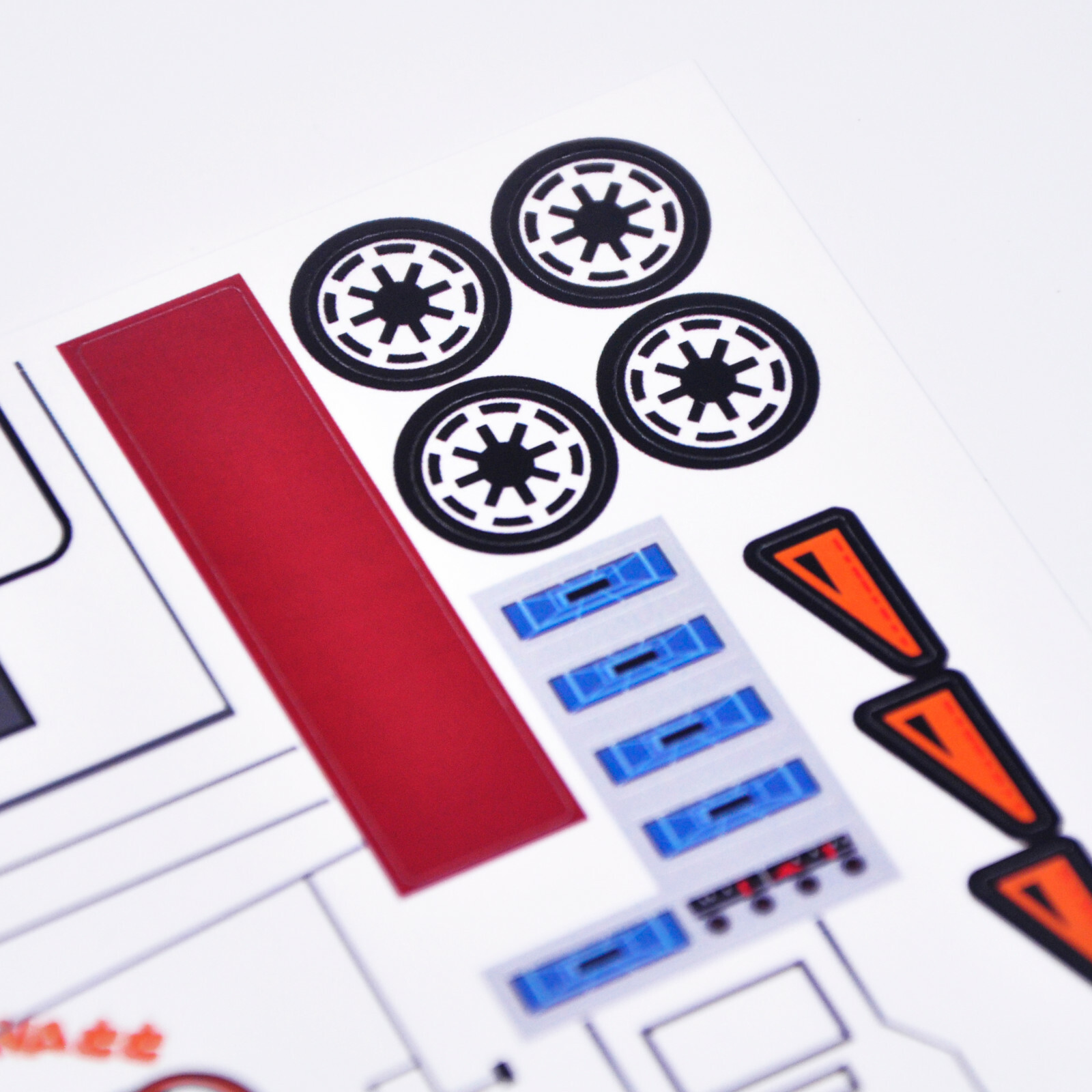 Replacement sticker for set 7676 Precut sticker