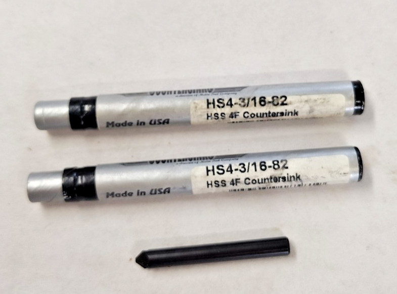 3/16" 82 Deg 4 FLL HS4-3/16-82 Countersink HSS USA 2 PC