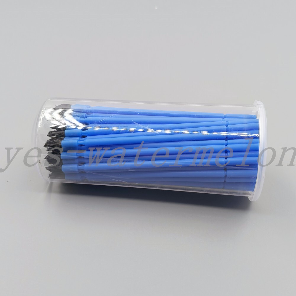 100/ Dental Disposable Bendable Tapered Applicator Brush Bristle Brushes Tips